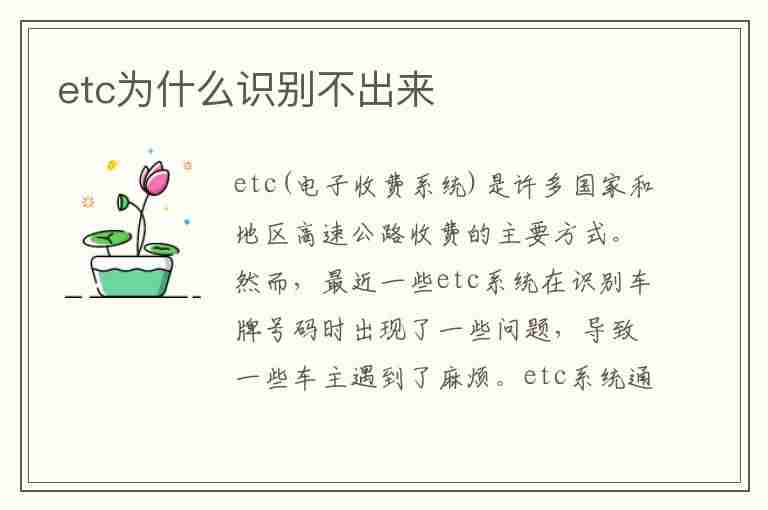 etc为什么识别不出来